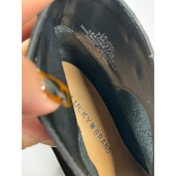 Lucky Brand leather open-toe ankle bootie heels - size: 7M - Picture 8 of 8